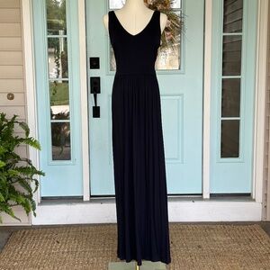 Ann Taylor Loft Navy Blue Maxi Dress Size XS